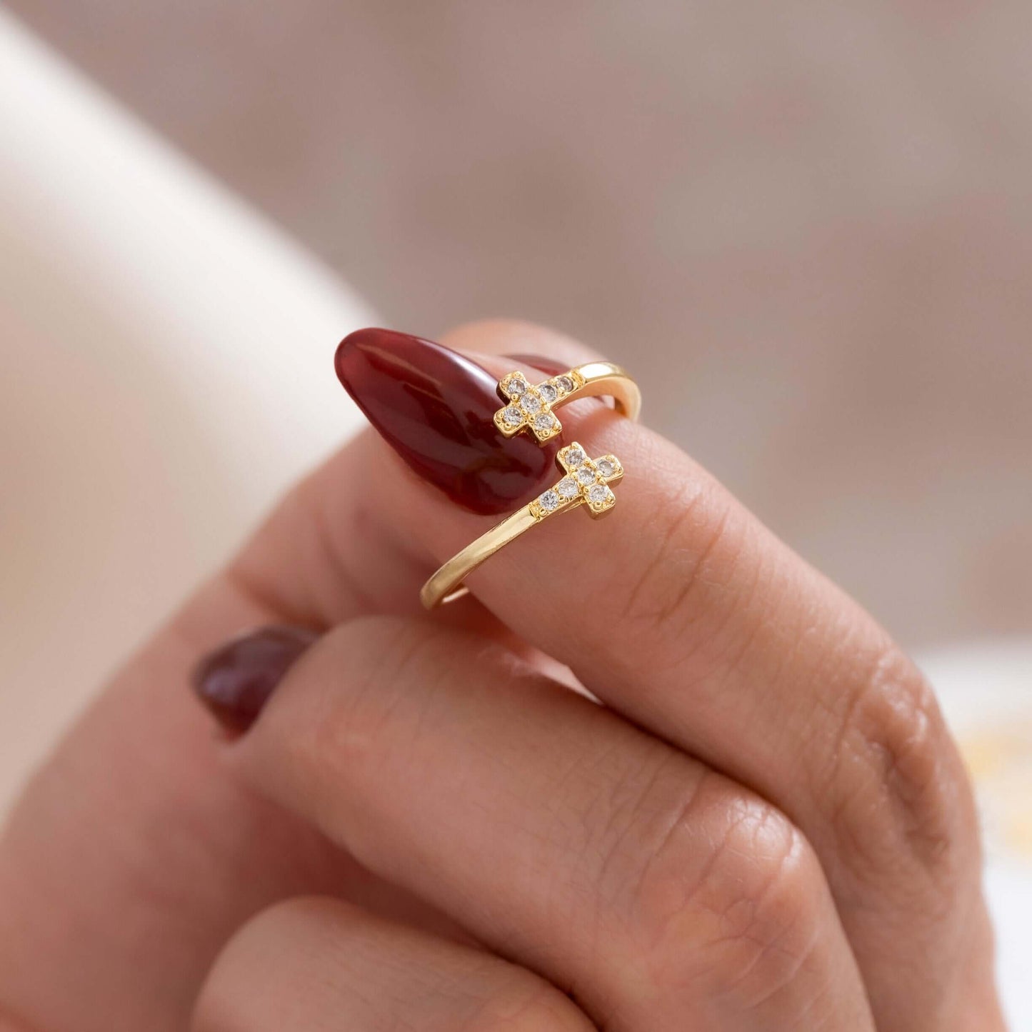 Anillo Puesto en una mano