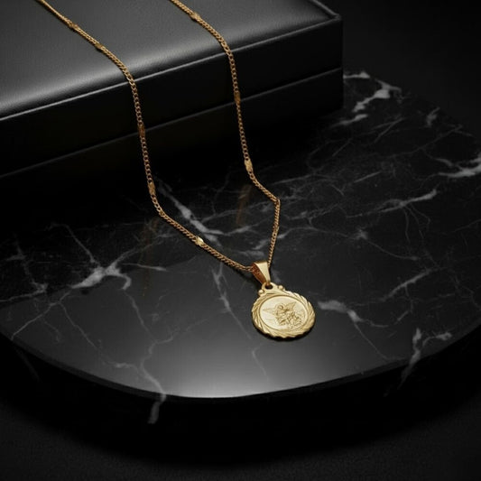 Juego Cadena Corta y Dije San Miguel Protector - J41210