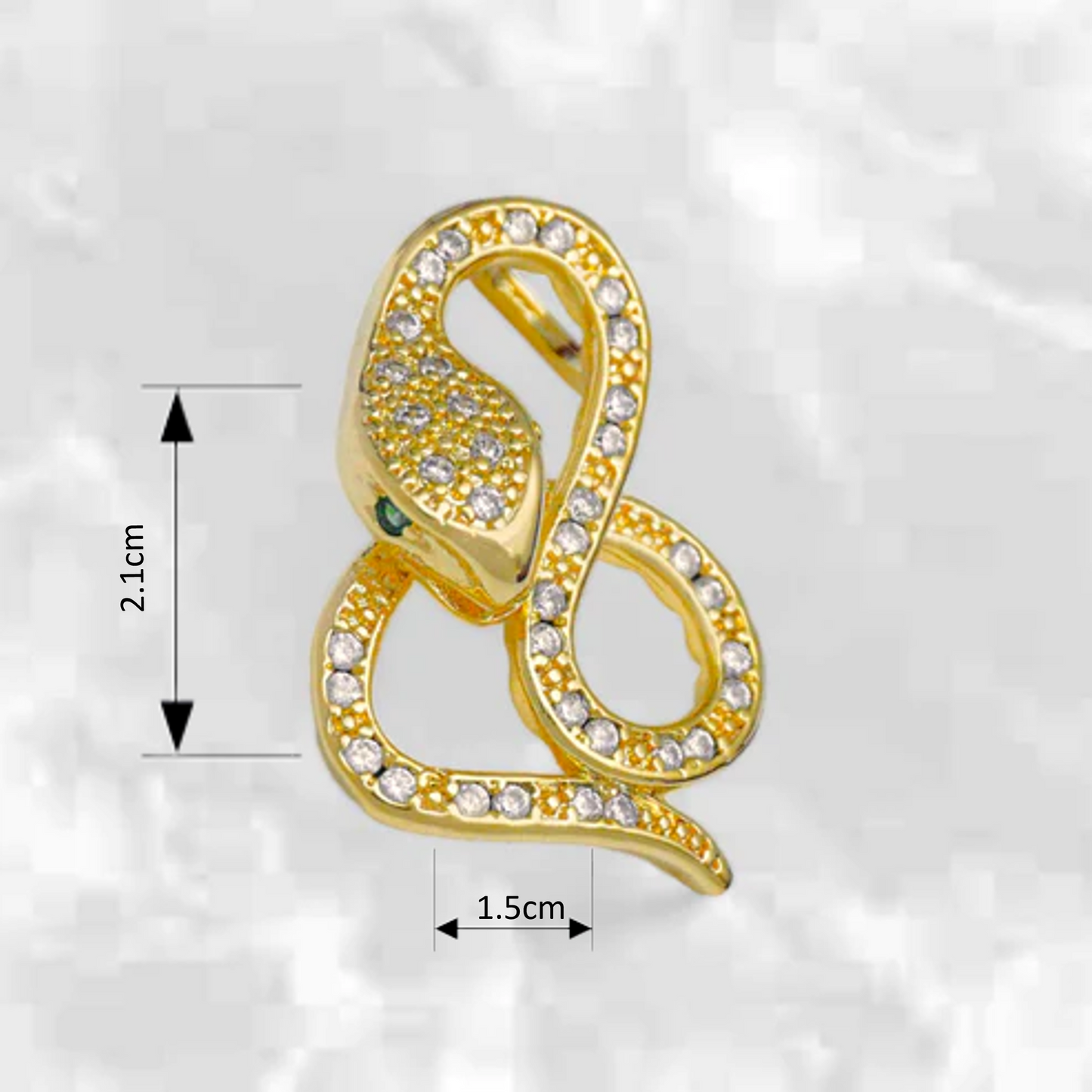 Dije Serpiente con brillantes - J23173