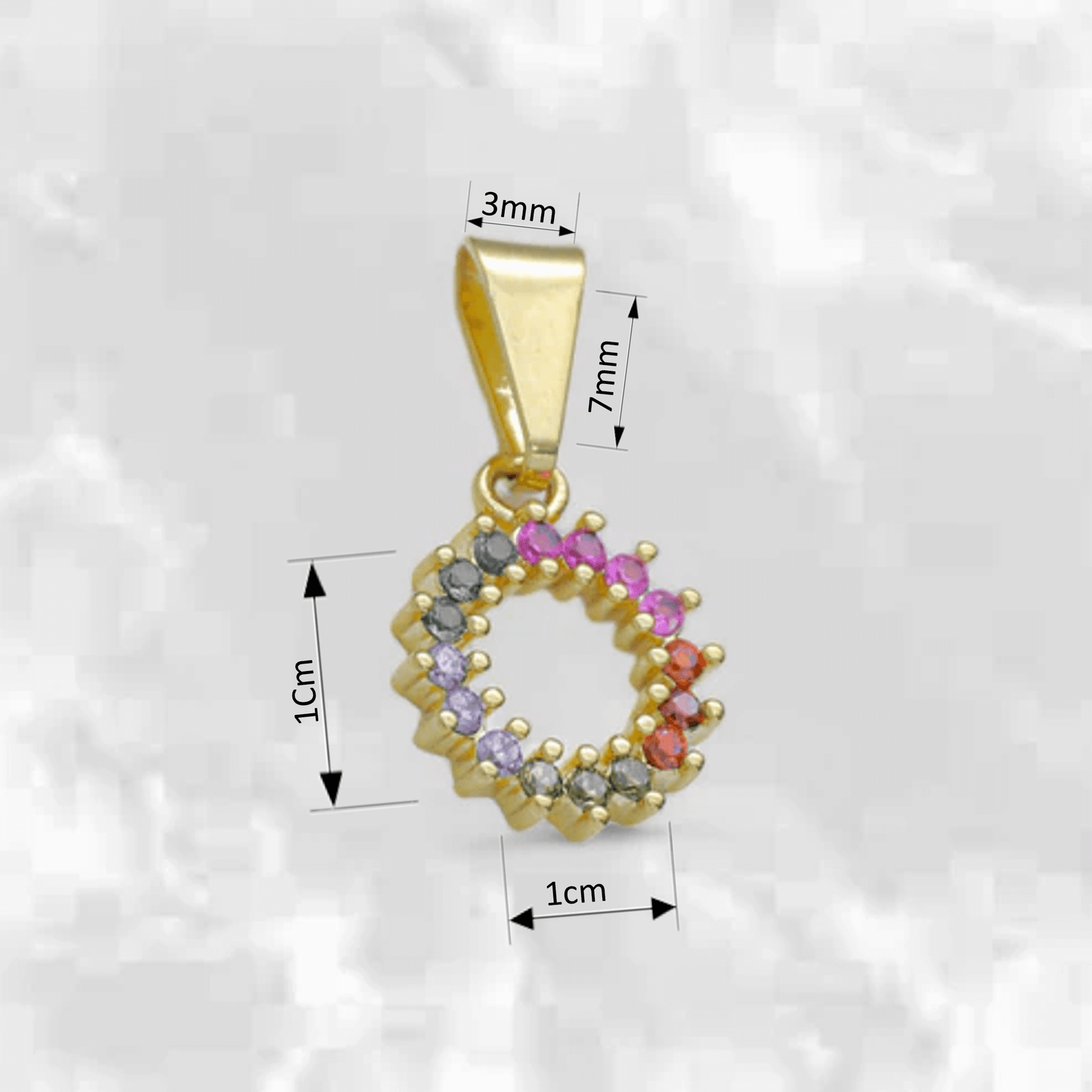 Dije Circulo Arcoiris - J23174