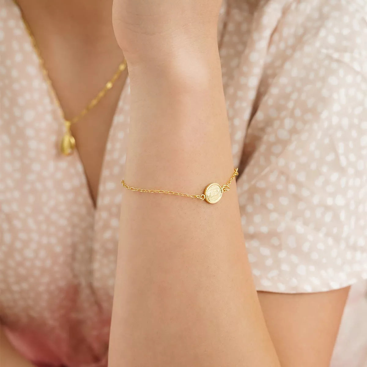 Pulsera Virgen de Guadalupe con Extensor - J53006