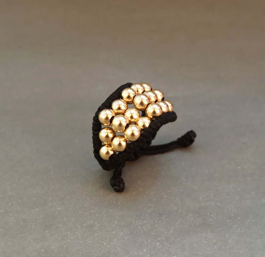 Anillo grueso con balines - A21#4