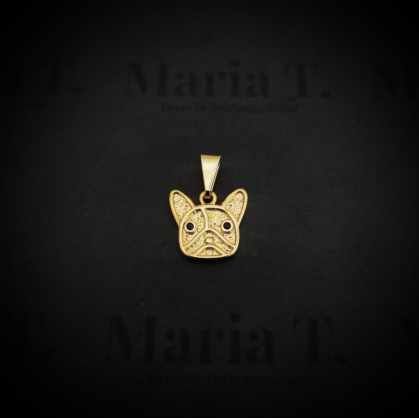 Dije Perro bulldog Frances Negro - J23201N