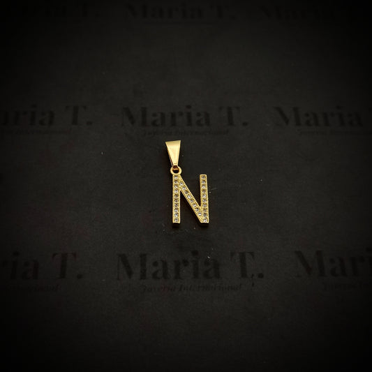Dije Letra N con Brillantes - J24360N