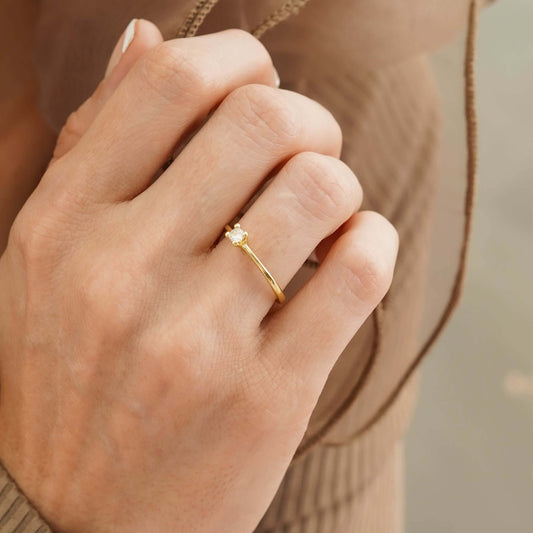 Anillo Ajustable Clásico Circón Cristal - J13028