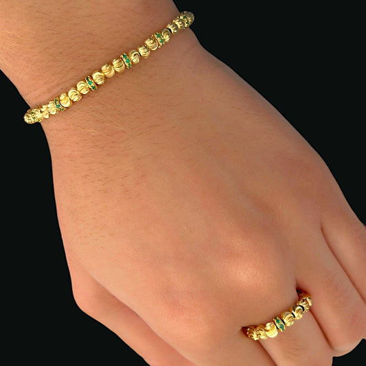 Manilla y Anillo Rondel Italiano Combo - MC24799