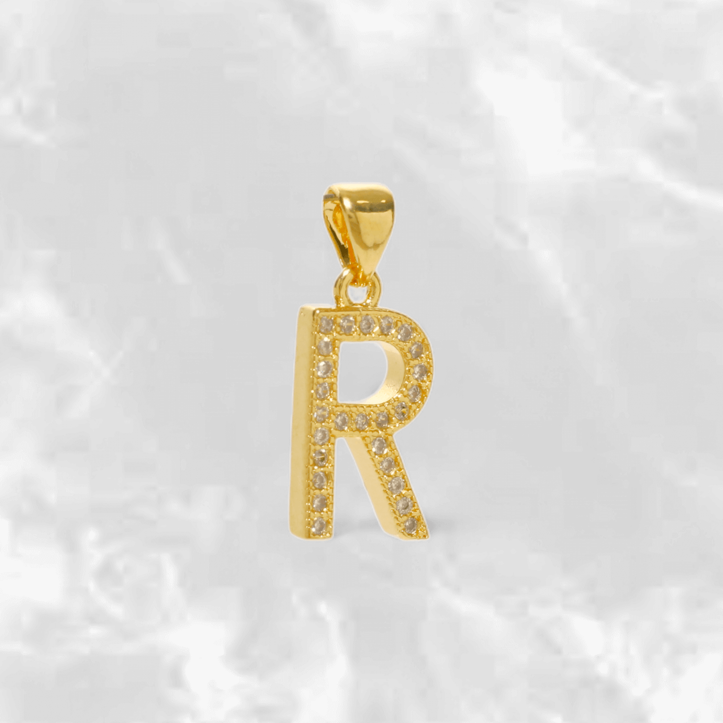 Dije Letra R con Brillantes - J24360R