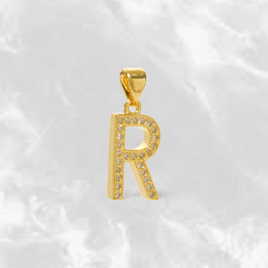 Dije Letra R con Brillantes - J24360R