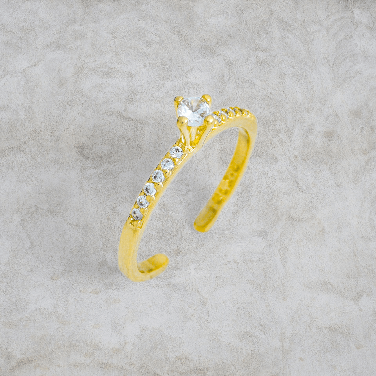 Anillo Promeda Ajustable Circon Cristal - J13027