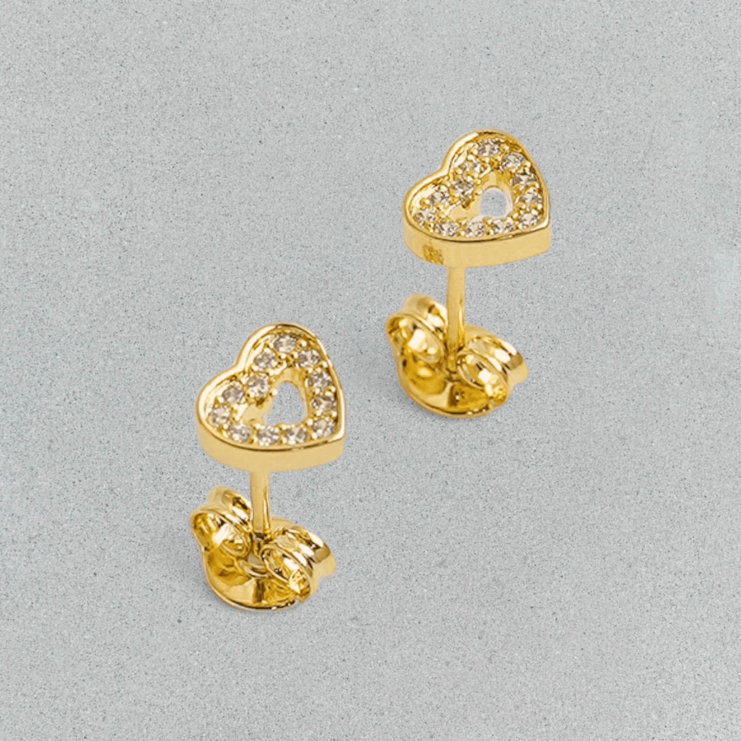 Topitos corazón con circones - J34163