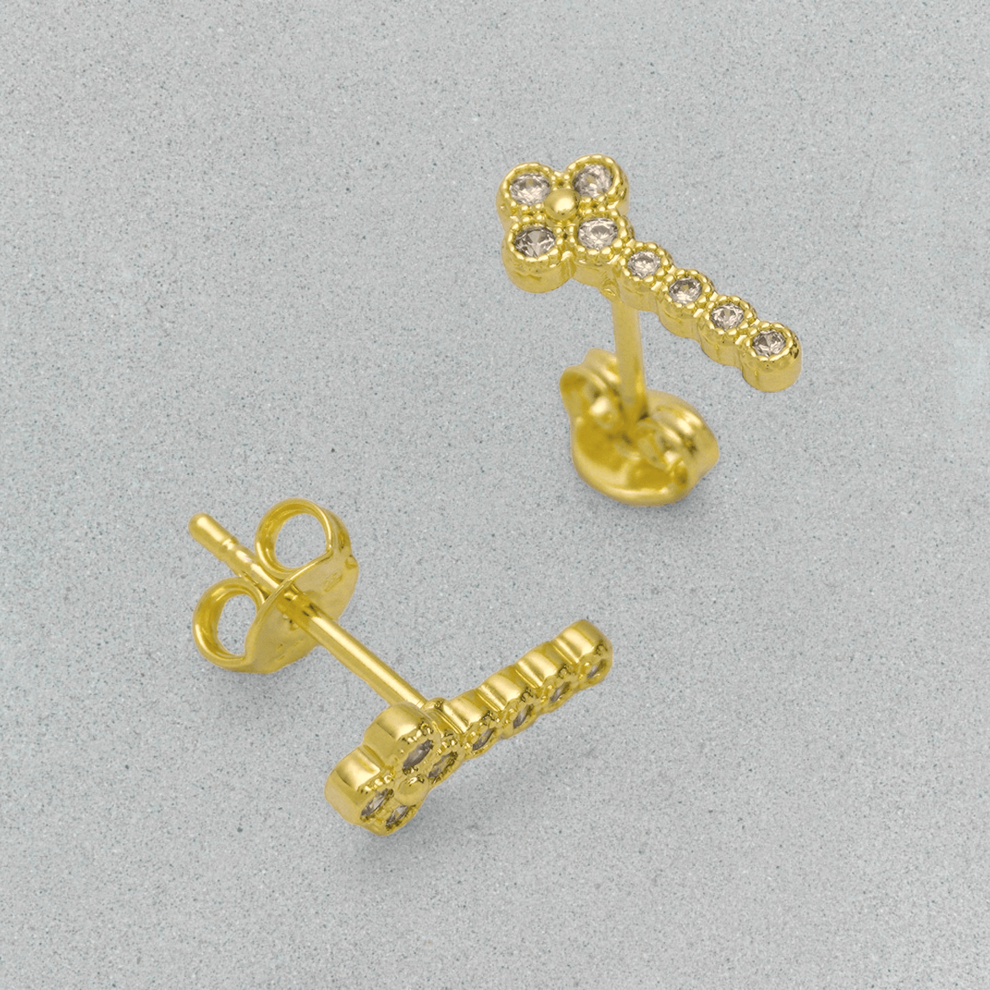 Topitos Llave con brillantes - J34088