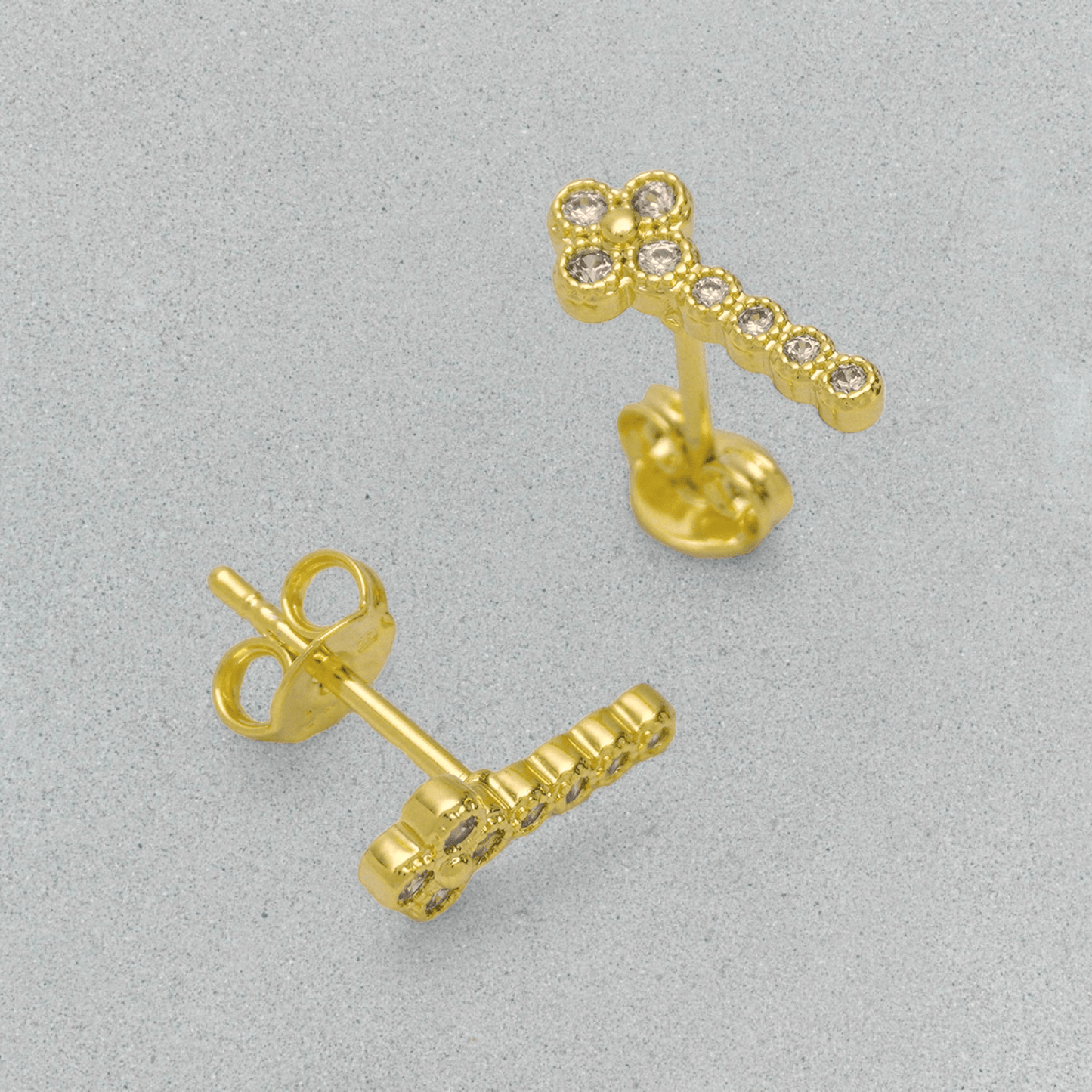 Topitos Llave con brillantes - J34088