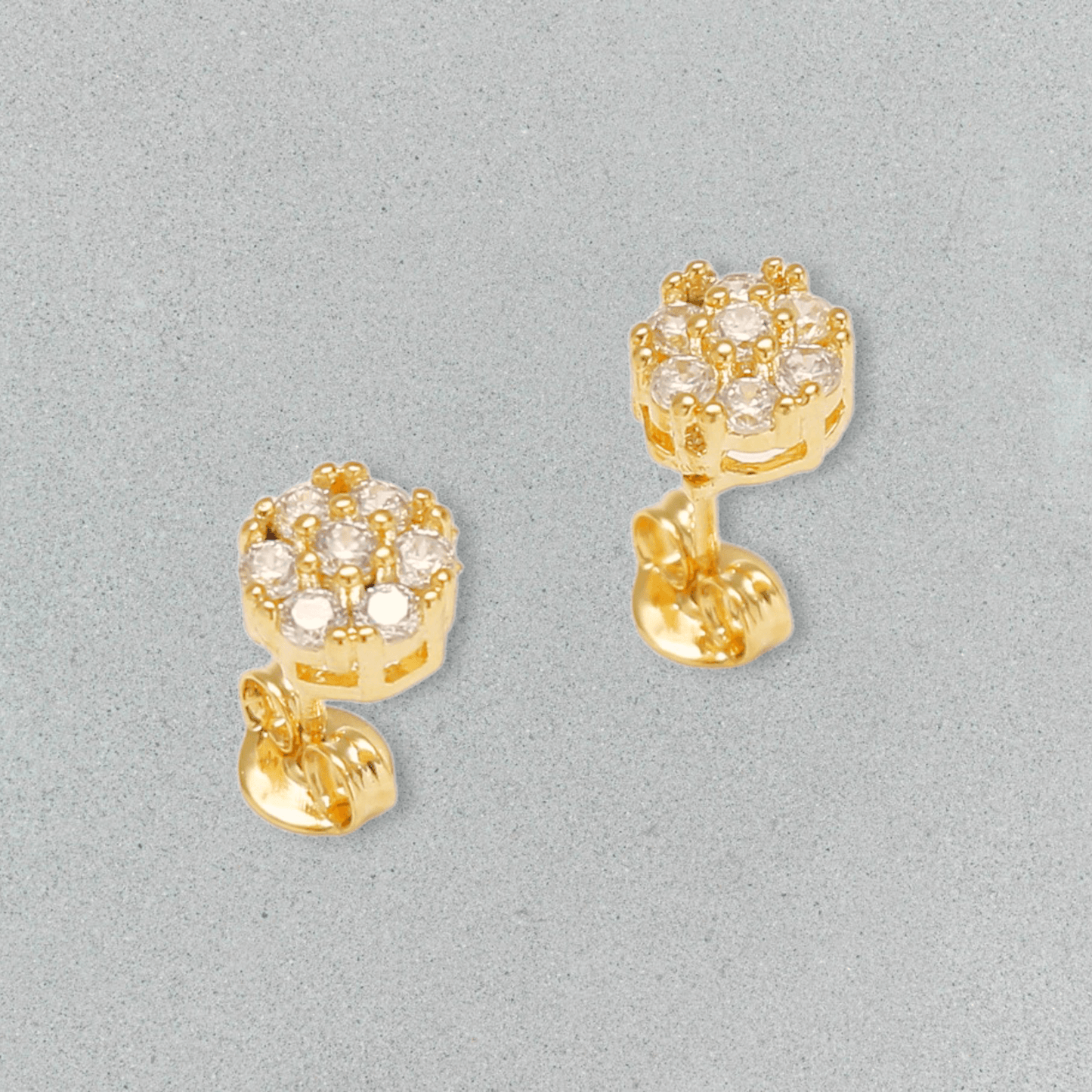 Topitos de Flor con Brillantes - J34005
