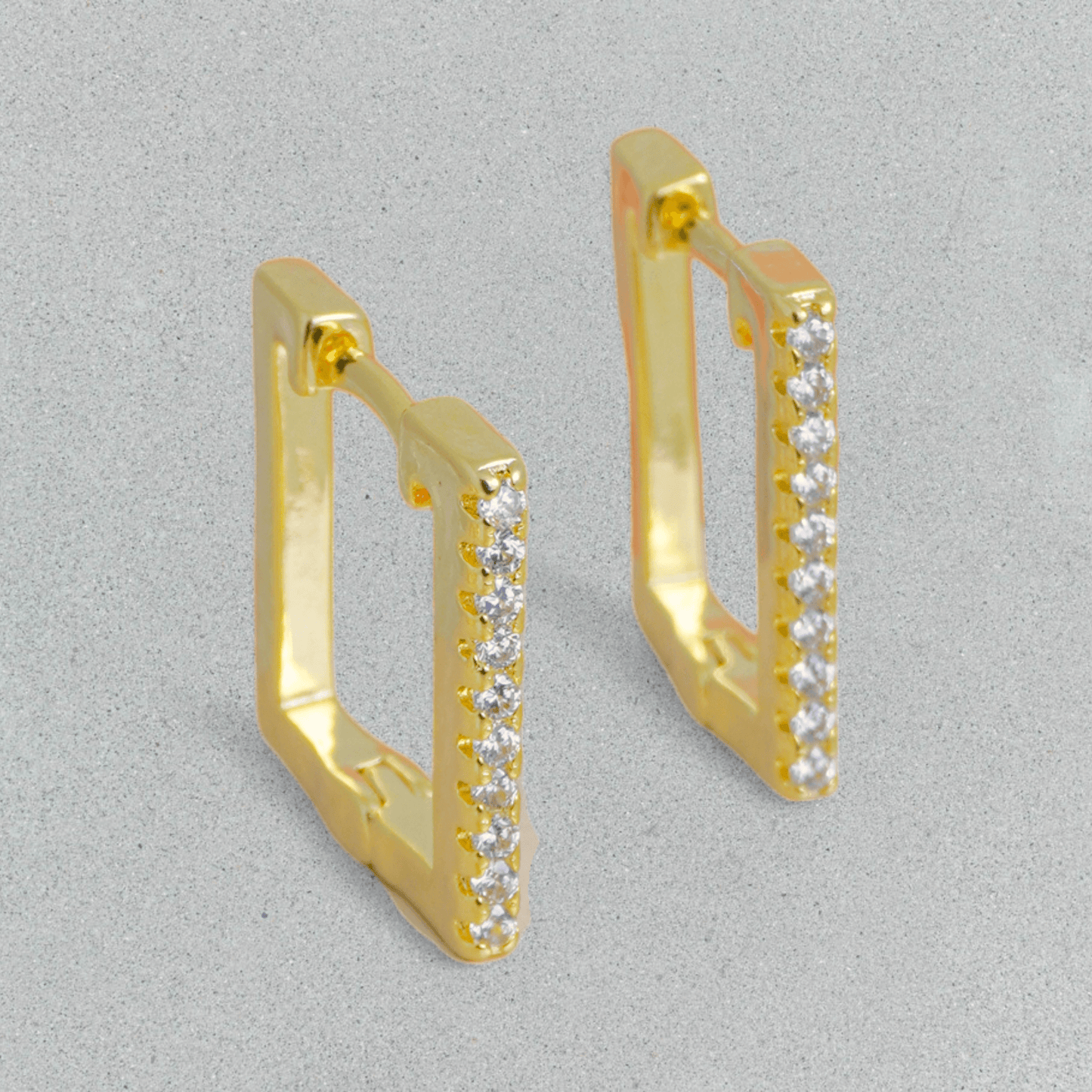 Candonga Cuadrada con Brillantes - J34094