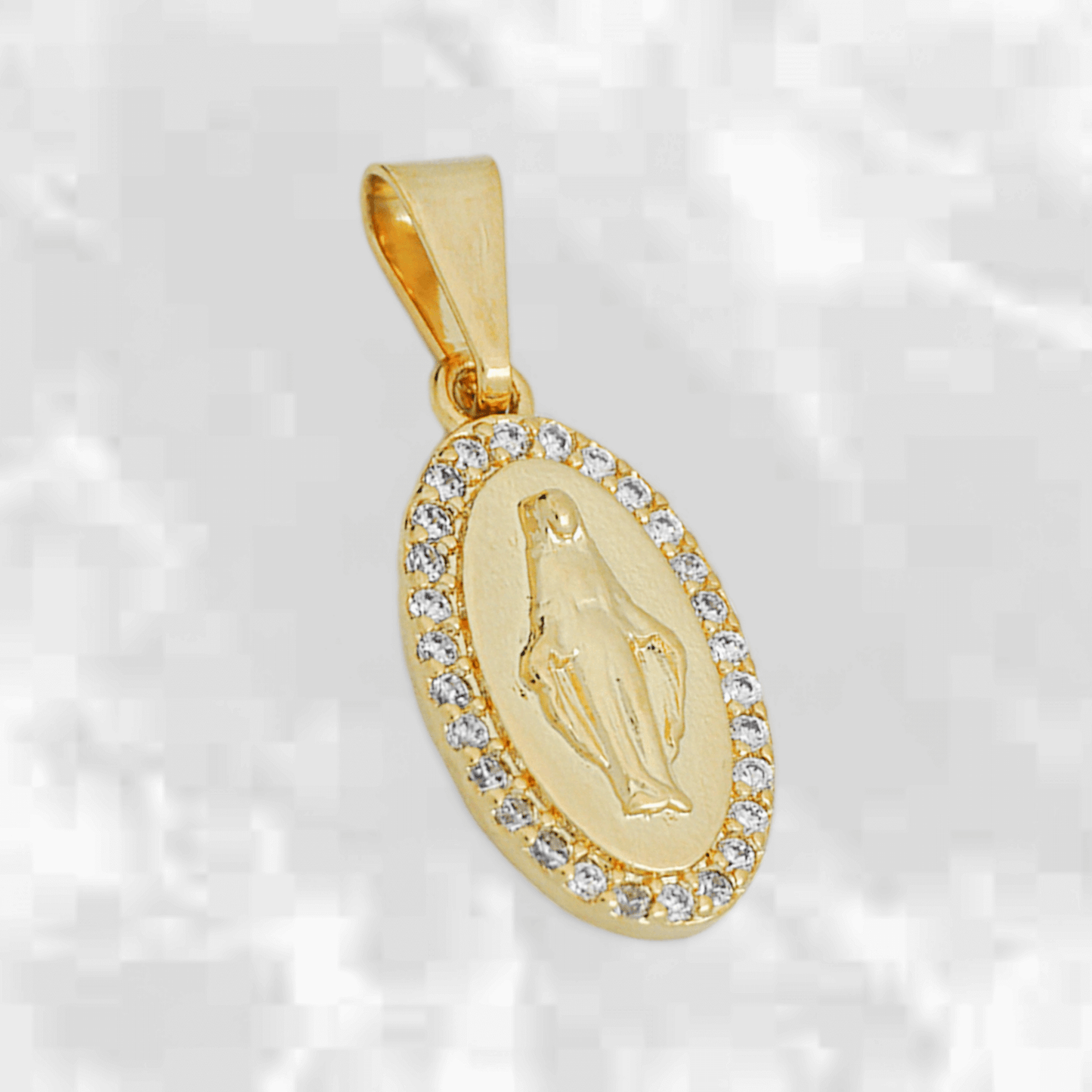Dije Virgen Milagrosa con circonias - J23219