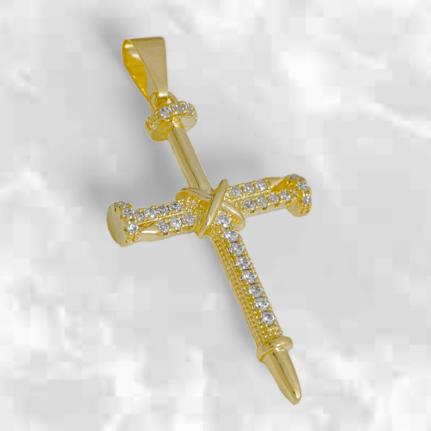 Dije Cruz Clavo con Circonias - J23230