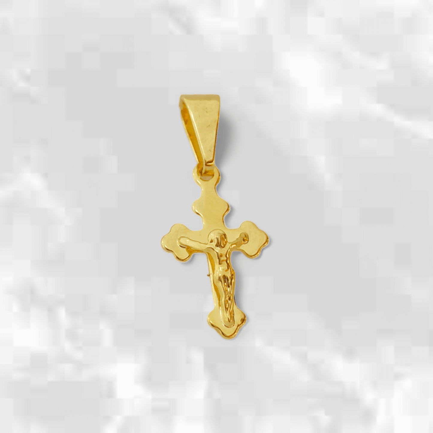 Dije cristo 3d liso Pequeño - J23033