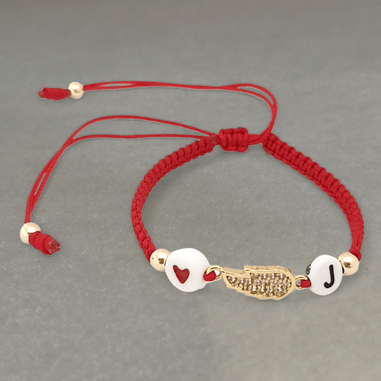 Manilla de Ala con Inicial y Corazón - M23048