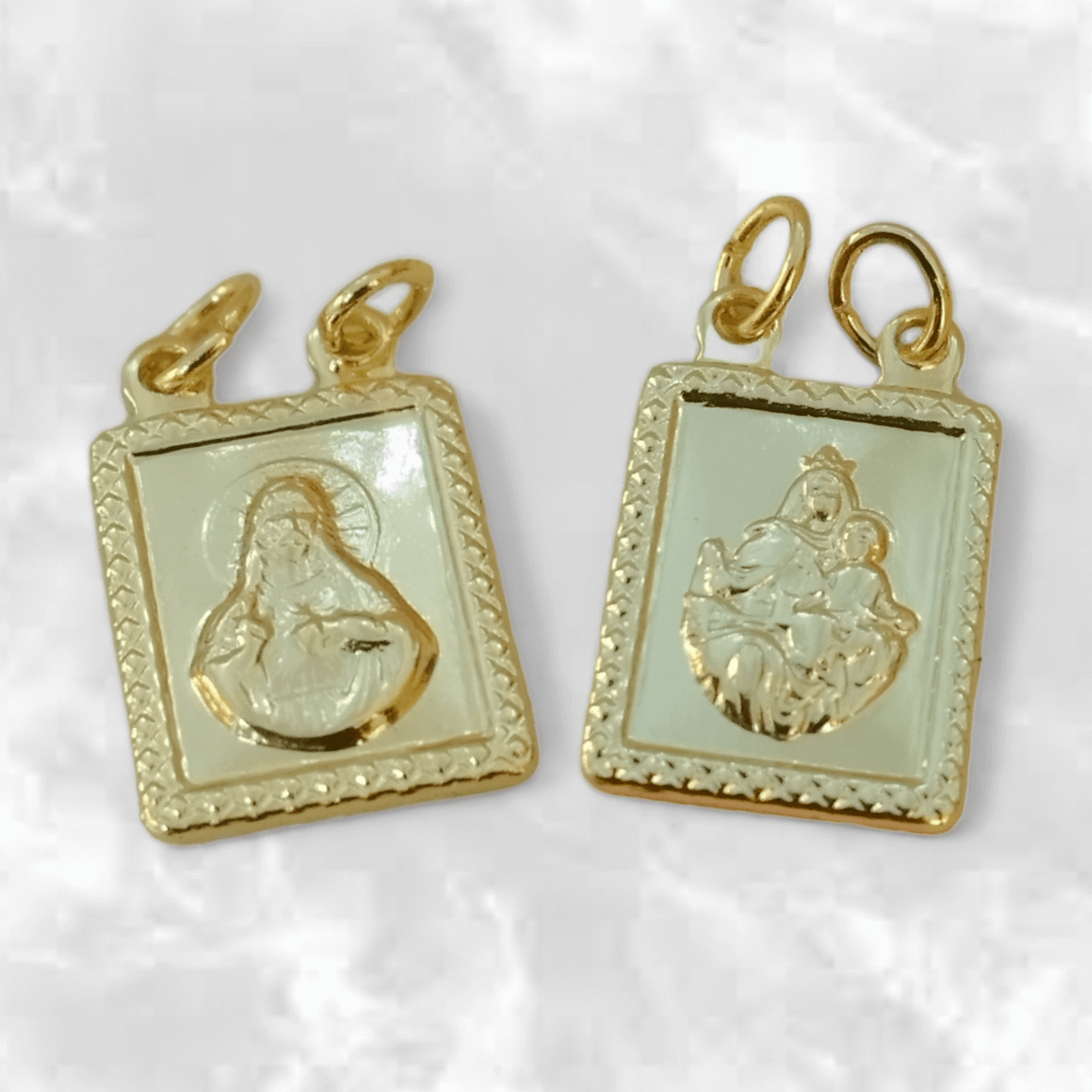 Escapulario Virgen y Sagrado Corazón - J23247