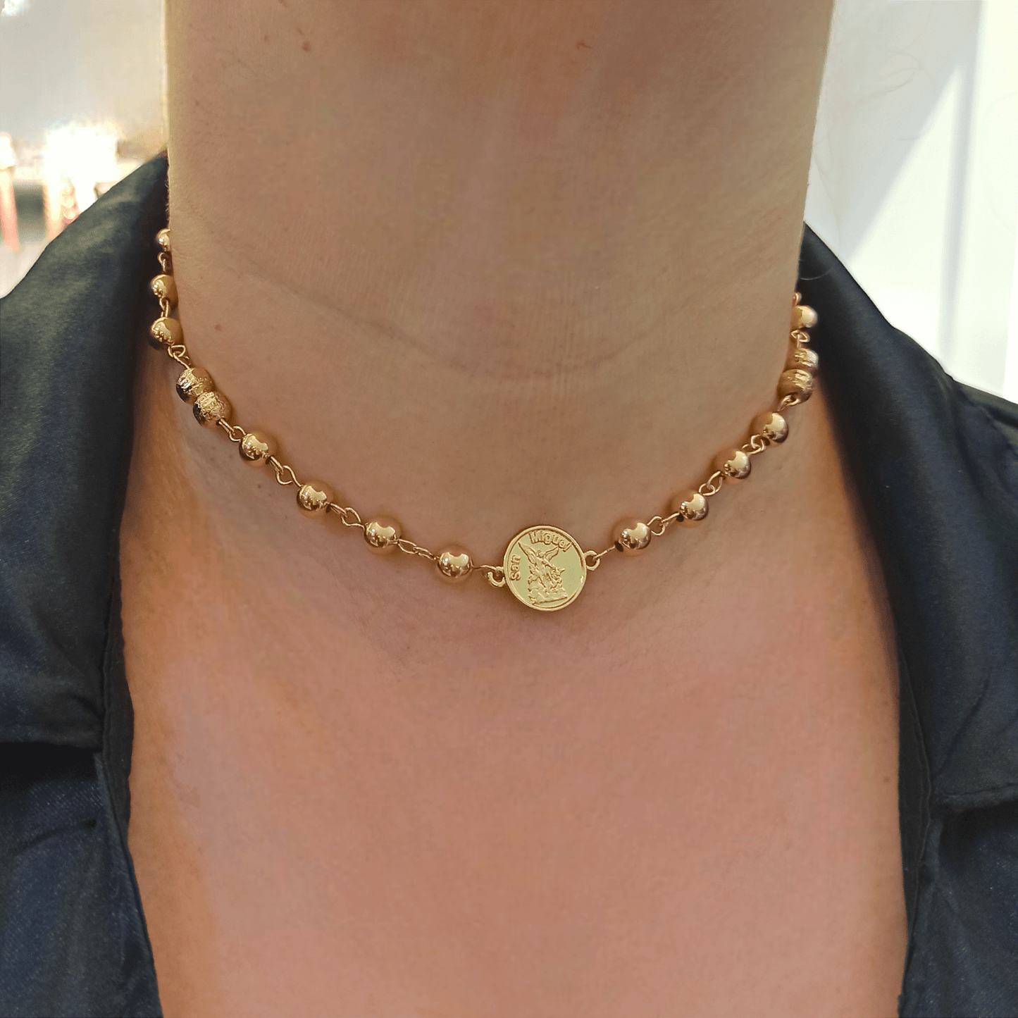 Gargantilla San Miguel Protector Filigrana