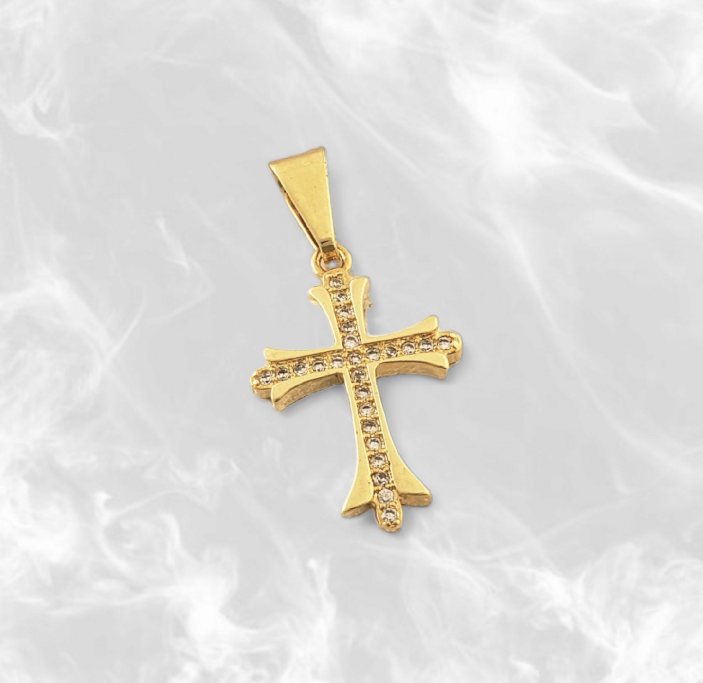 Dije cruz templarios con circonias - J23429