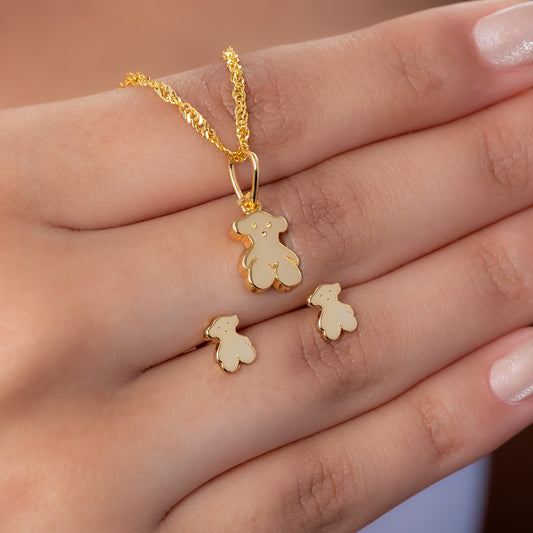 Juego Cadena, dije y topitos Osito Tous - JC23261