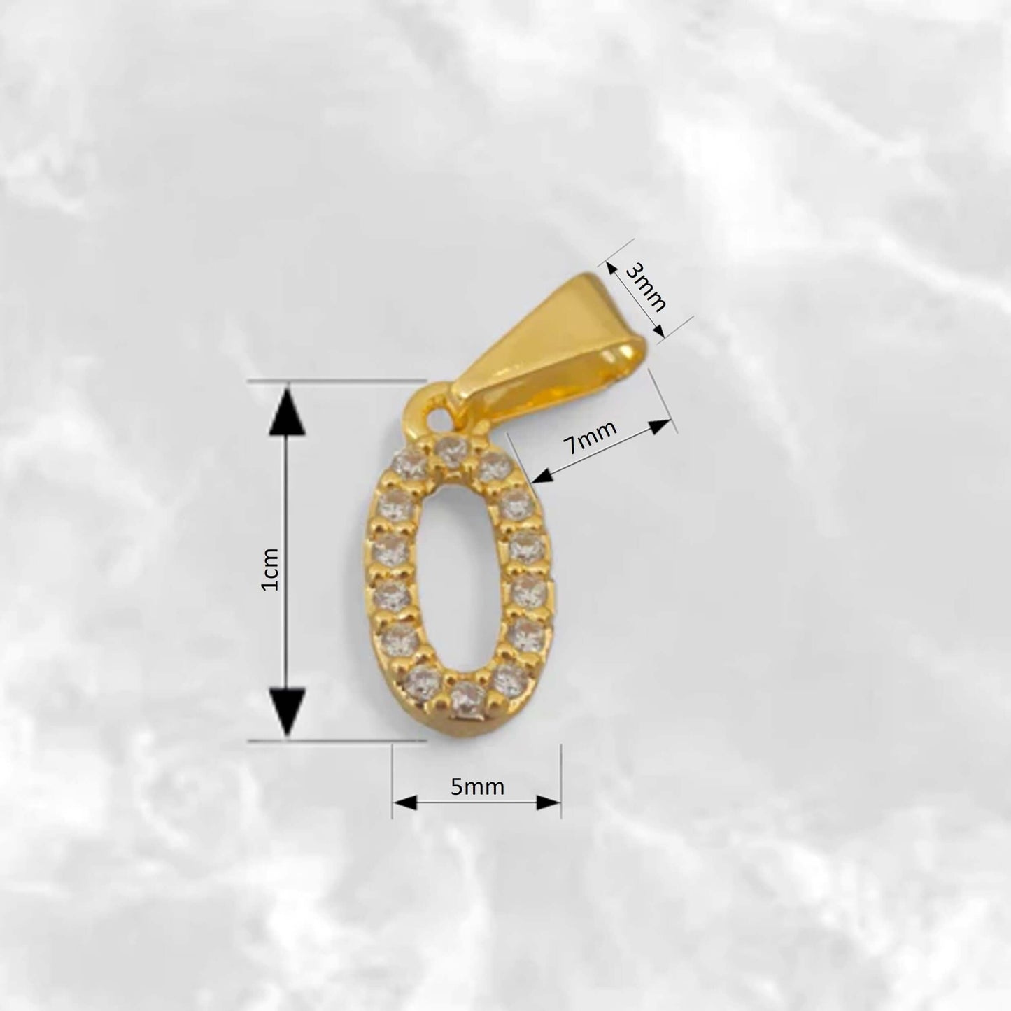 Dije de Letras Vocales con Circones - J23370
