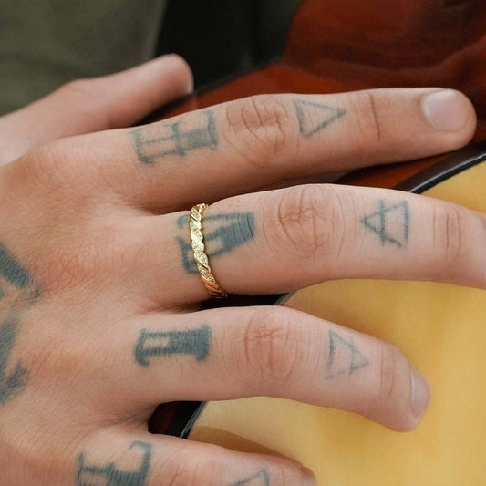 Anillo cruzado con piedras- J13035