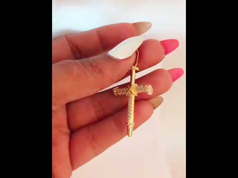 Dije Cruz Clavo con Circonias - J23230