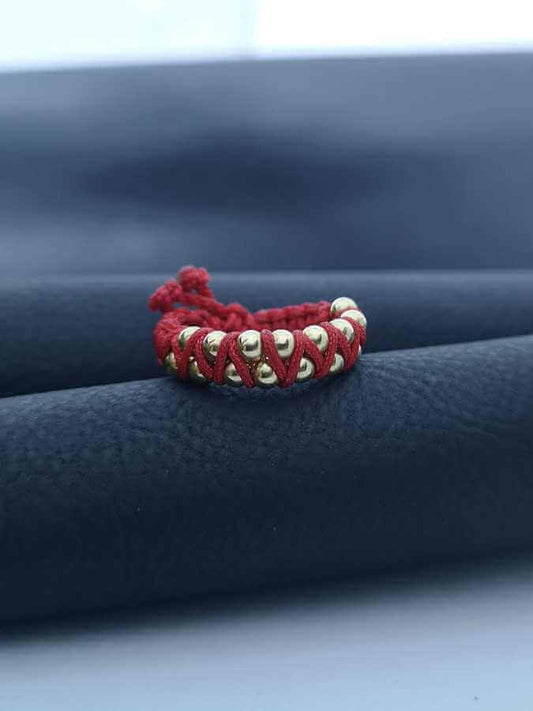 Anillo Con Balines Trenzado - AT16#3