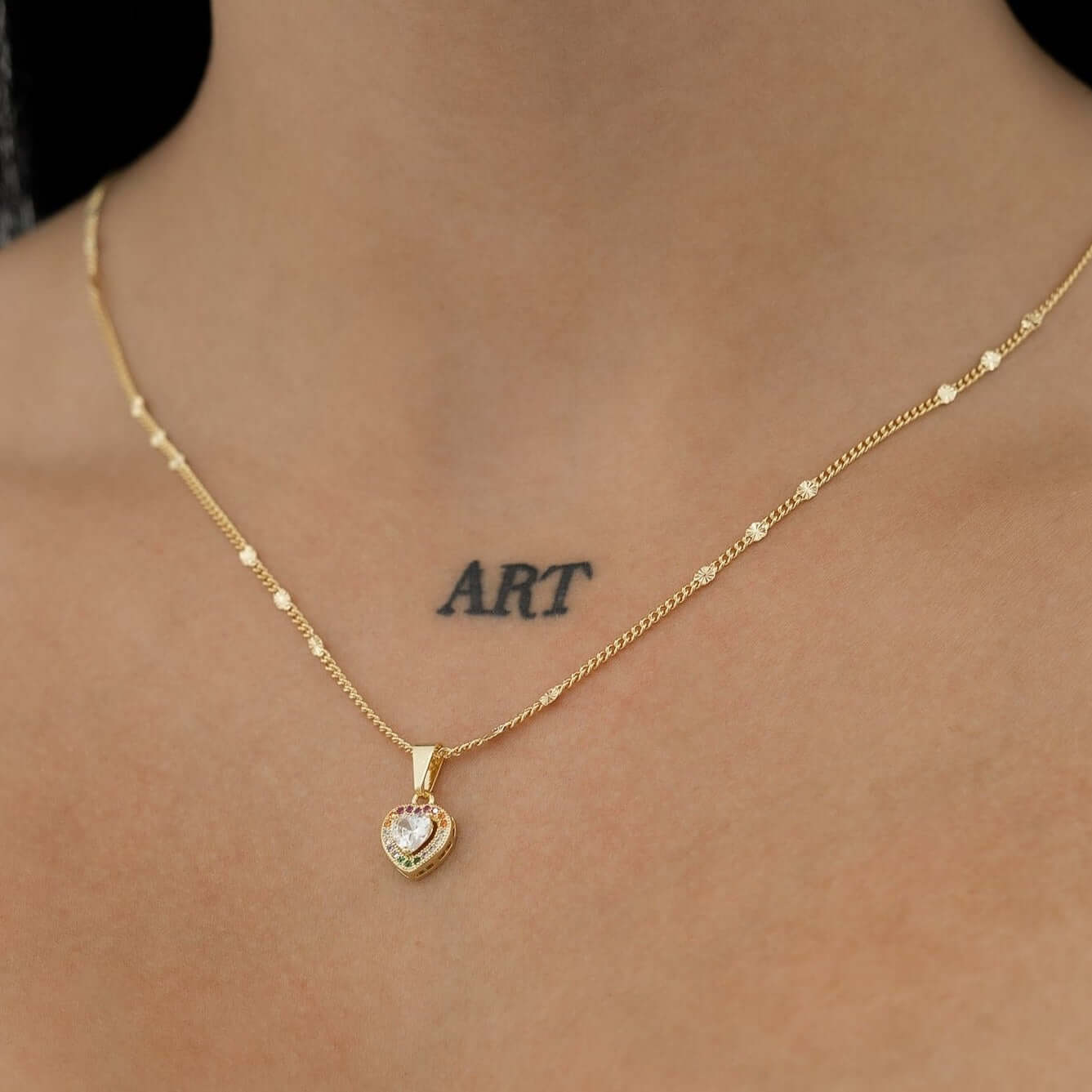 Dije de Corazón Arcoiris - J23222