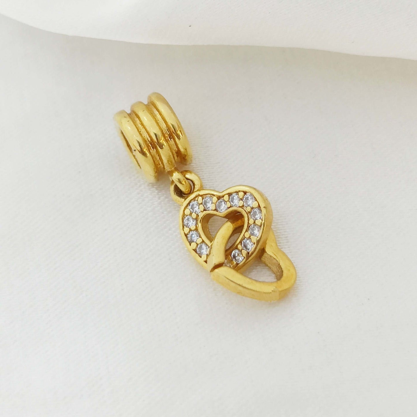 Dije corazón brillante - J23058