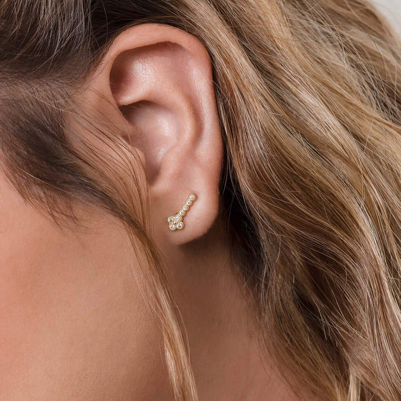 Topitos Llave con brillantes - J34088