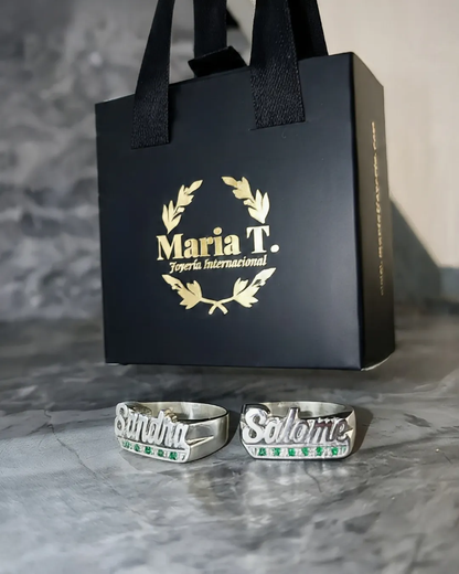 Anillo Ego | Anillo Personalizado con Nombre en Plata 925
