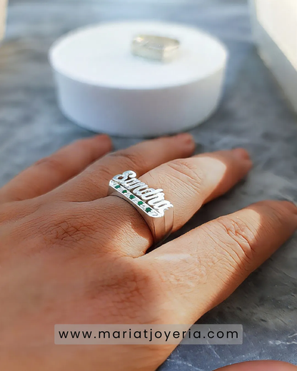 Anillo Ego | Anillo Personalizado con Nombre en Plata 925