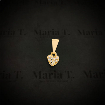 Dije Mini Corazón Puntos brillantes