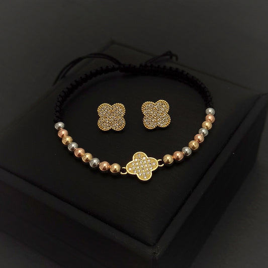 Conjunto Fortuna con Manilla y Aretes - MC34256