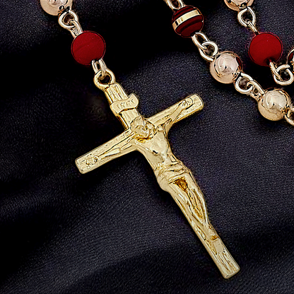 Rosario 2 Tonos con Cristo Madero - C2T23295
