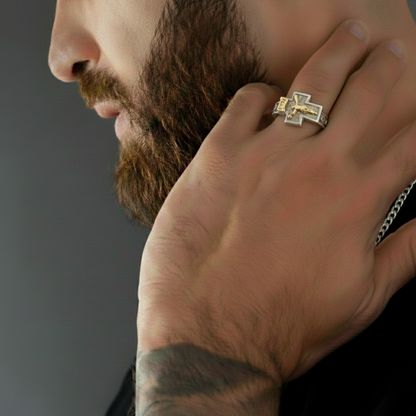 Anillo Cruz Denario Redentor