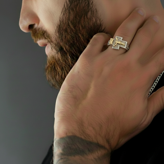 Anillo Cruz Denario Redentor