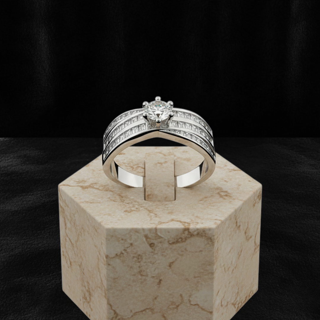 Anillo de Compromiso Latir con Circones