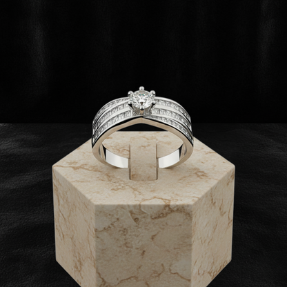 Anillo de Compromiso Latir con Circones