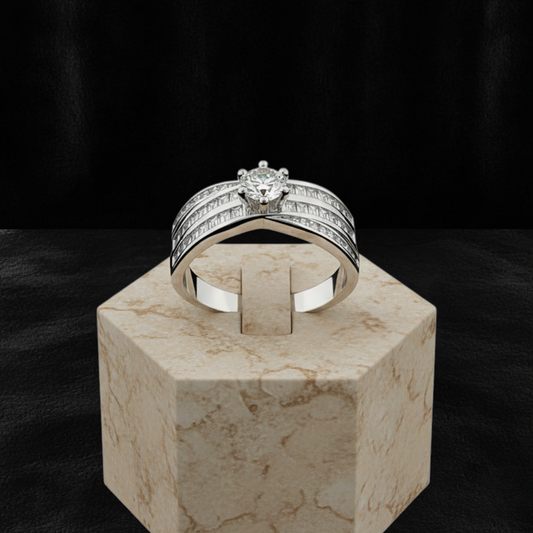 Anillo de Compromiso Latir con Circones