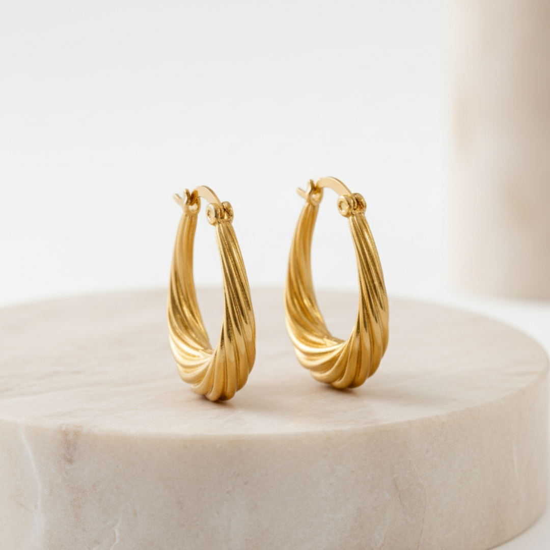 Candongas Ovalo Espiral Glam