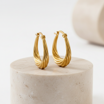 Candongas Ovalo Espiral Glam