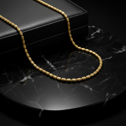 Cadena Canutillo Rústico Diamantado Italy