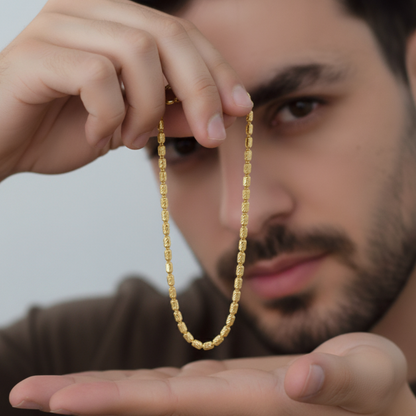 Cadena Canutillo Rústico Diamantado Italy