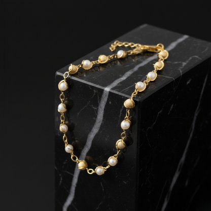 Tobillera Balines y Perlas - J54094