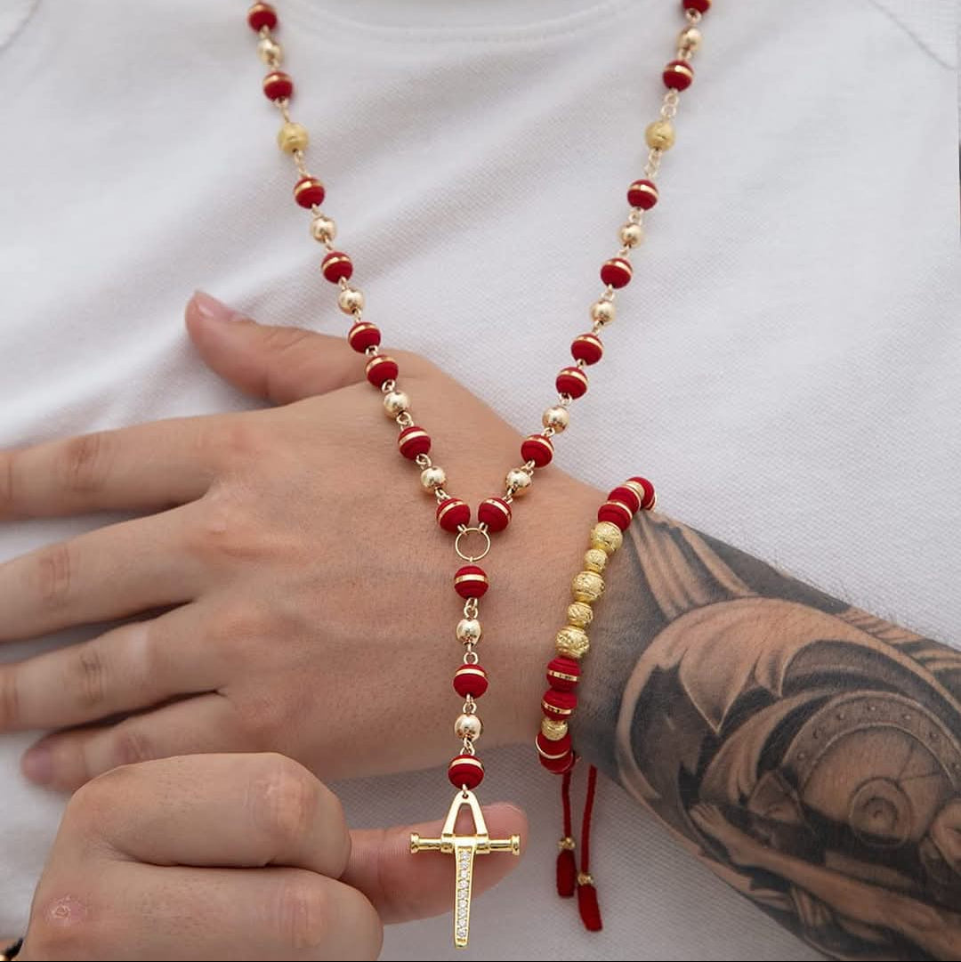 Juego Pacto Ardiente Rosario y Pulsera - CJR23037