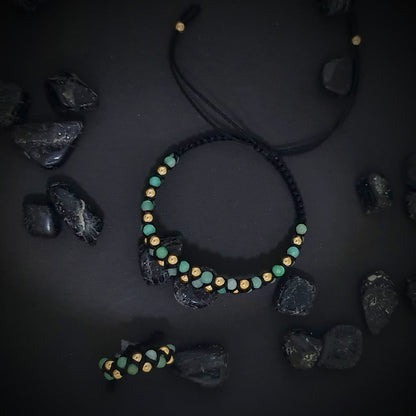 Manilla y Anillo Serpiente Esmeralda + Manilla Élite